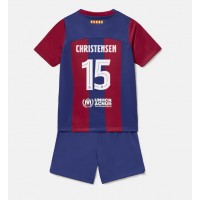 Fotballdrakt Barn Barcelona Andreas Christensen #15 Hjemmedraktsett 2023-24 Kortermet (+ Korte bukser)